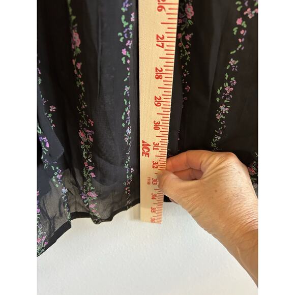 Whimsygoth Fairy Boho Pleated Dress 6 Floral gypsy Grunge Kate Moss Topshop VTG - Picture 7 of 16